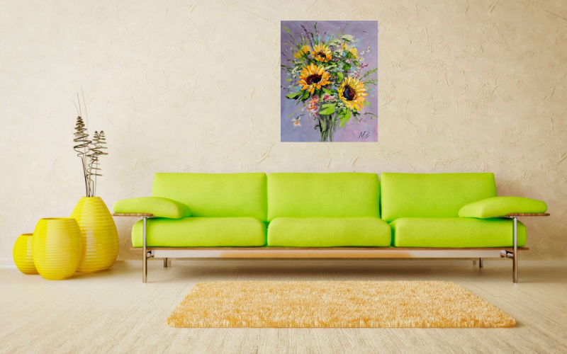 Glezna - sunflowers - Oil on canvas