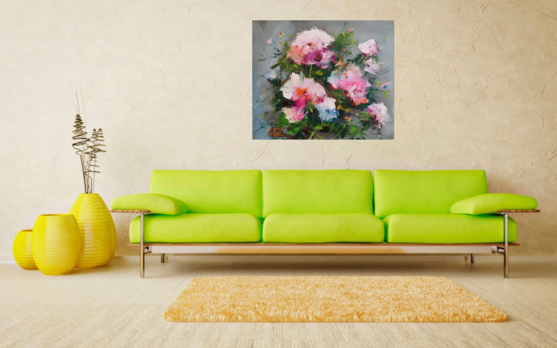 Painting - Flowers - Oil on canvas