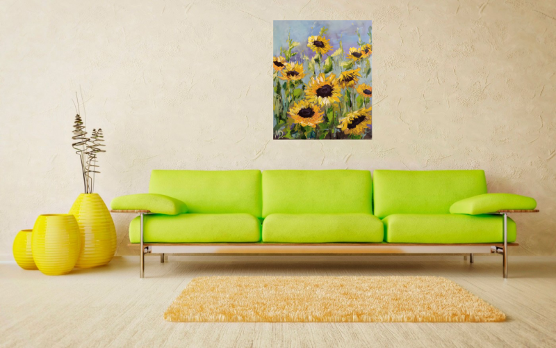 Painting - sunflowers - Oil on canvas