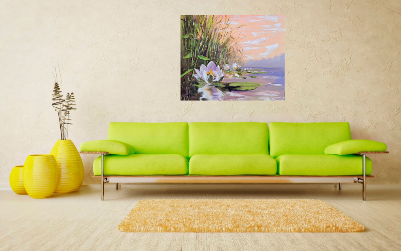 Glezna - Water lilies - Oil on canvas