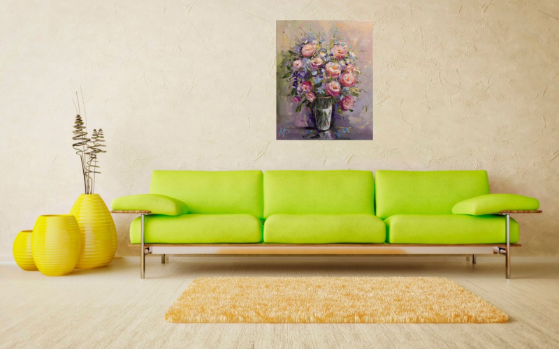 Painting - Flovers - Oil on canvas
